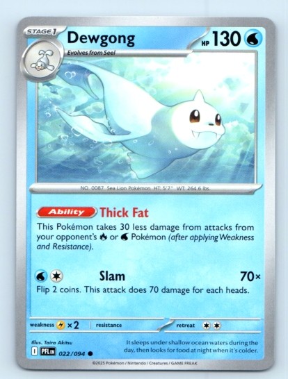 Dewgong 022/094 ~ Common English Near Mint