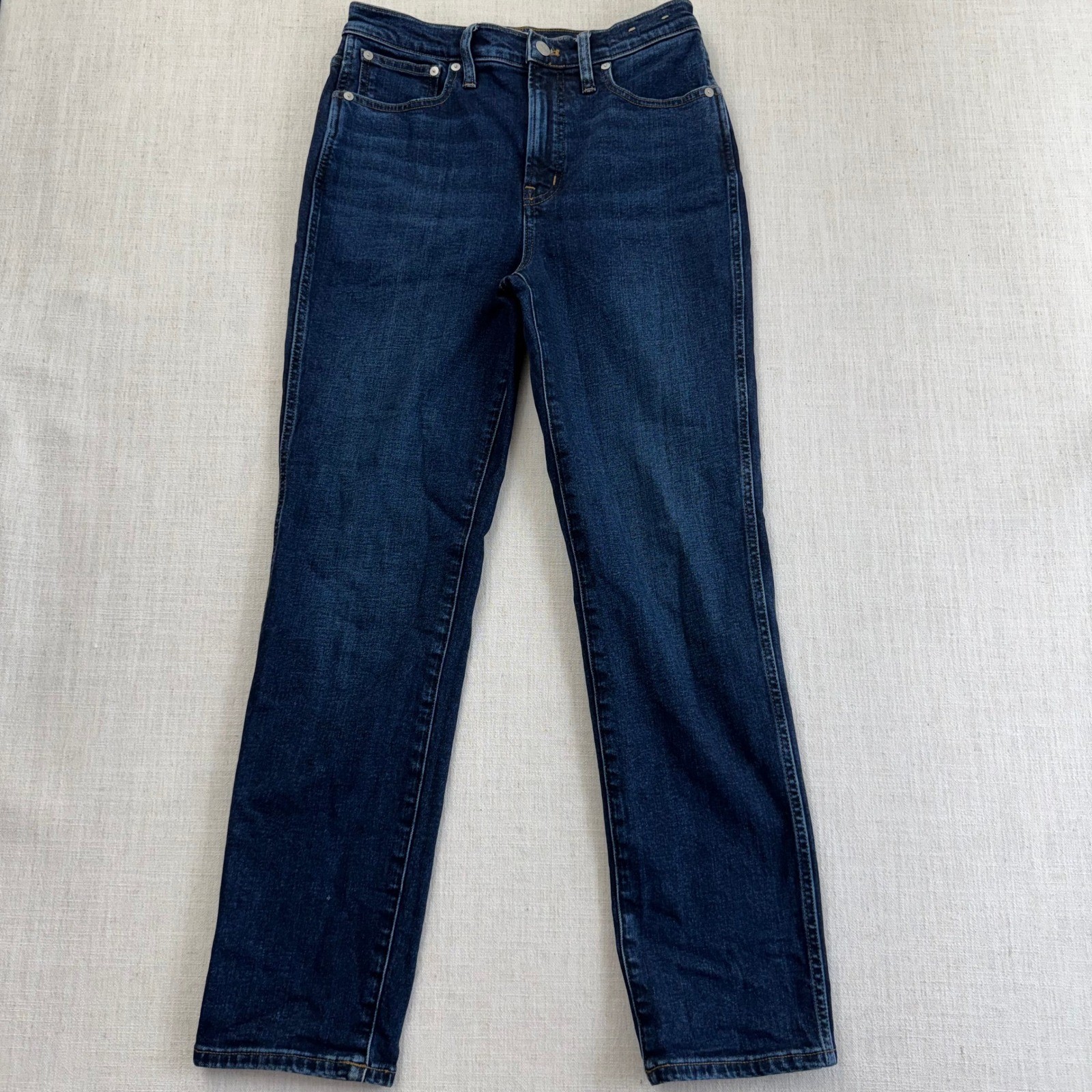 Madewell The Perfect Vintage Jean Dark Wash High Rise Straight Leg Denim