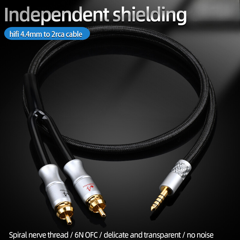 HIFI 4.4mm Balanced To 2rca Cable Hi-end 6N OFC 4.4 To Rca Audio Cable for Pha2a HIFI 4.4mm Balanced To 2rca Cable Hi-end 6N OFC 4.4 To Rca Audio Cable for Pha2a