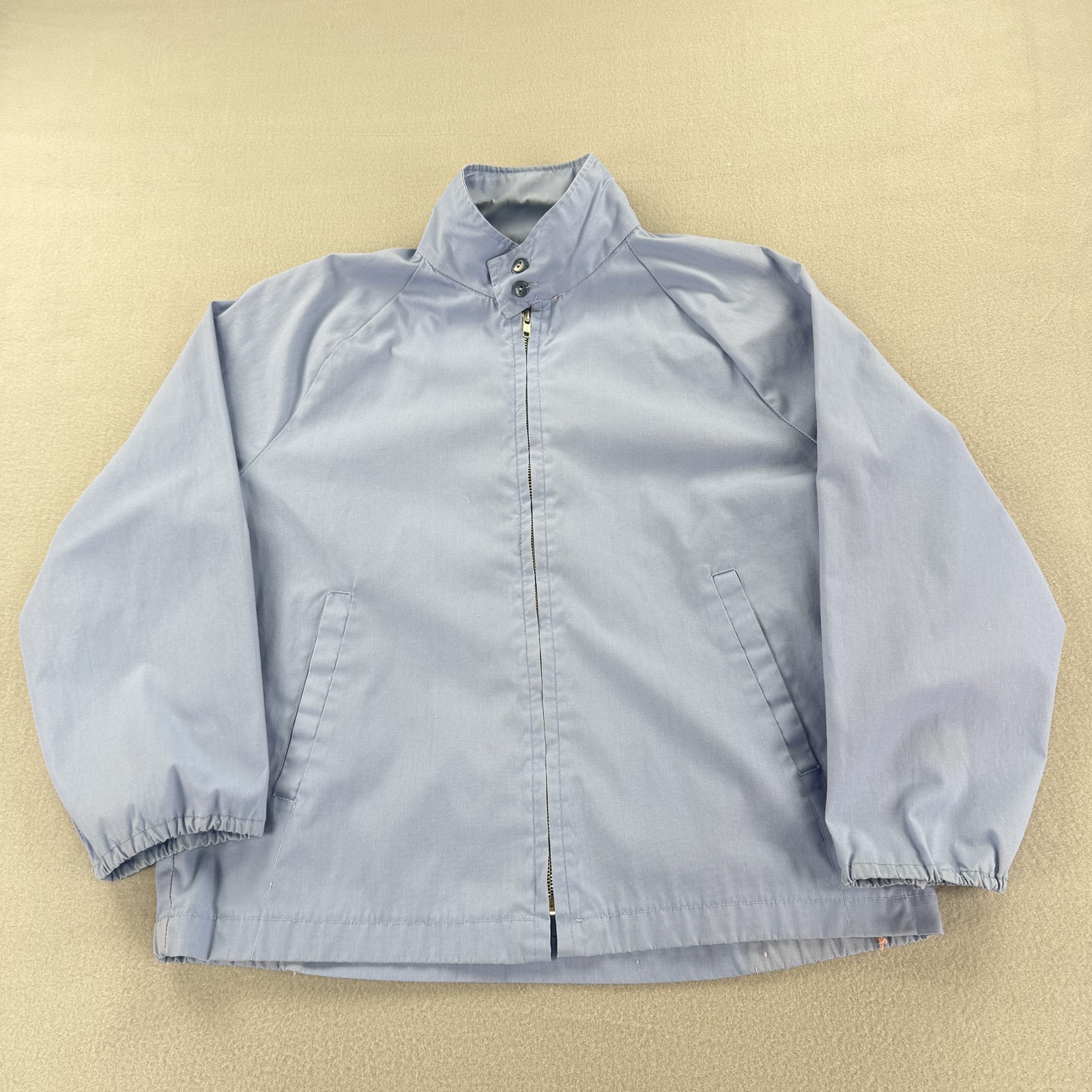 Vintage Manhattan Sport Jacket Mens Large Windbreaker Made USA 80s 90s Classic