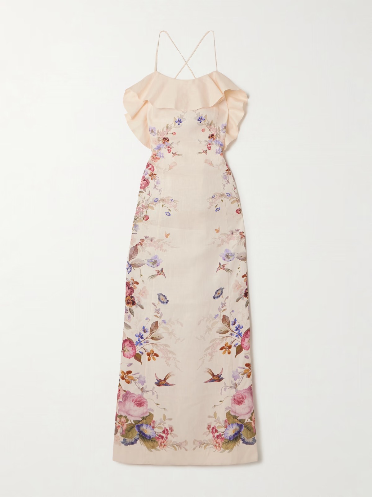 BNWT AUTHENTIC ZIMMERMANN PATIENCE FRILL MIDI DRESS in VANILLA FLORAL SIZE  3