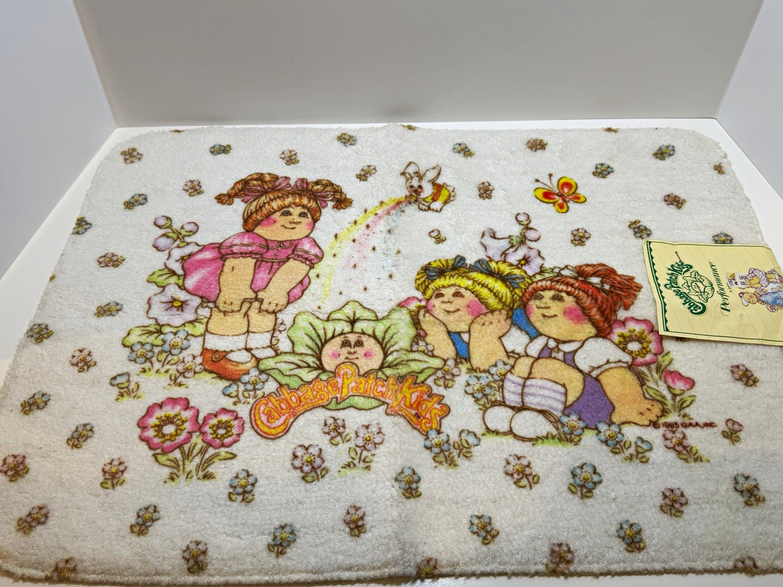 Vtg 1983 Cabbage Patch Kids Bath Rugs Pair NWT Deadstock 80s Springs Mats Retro