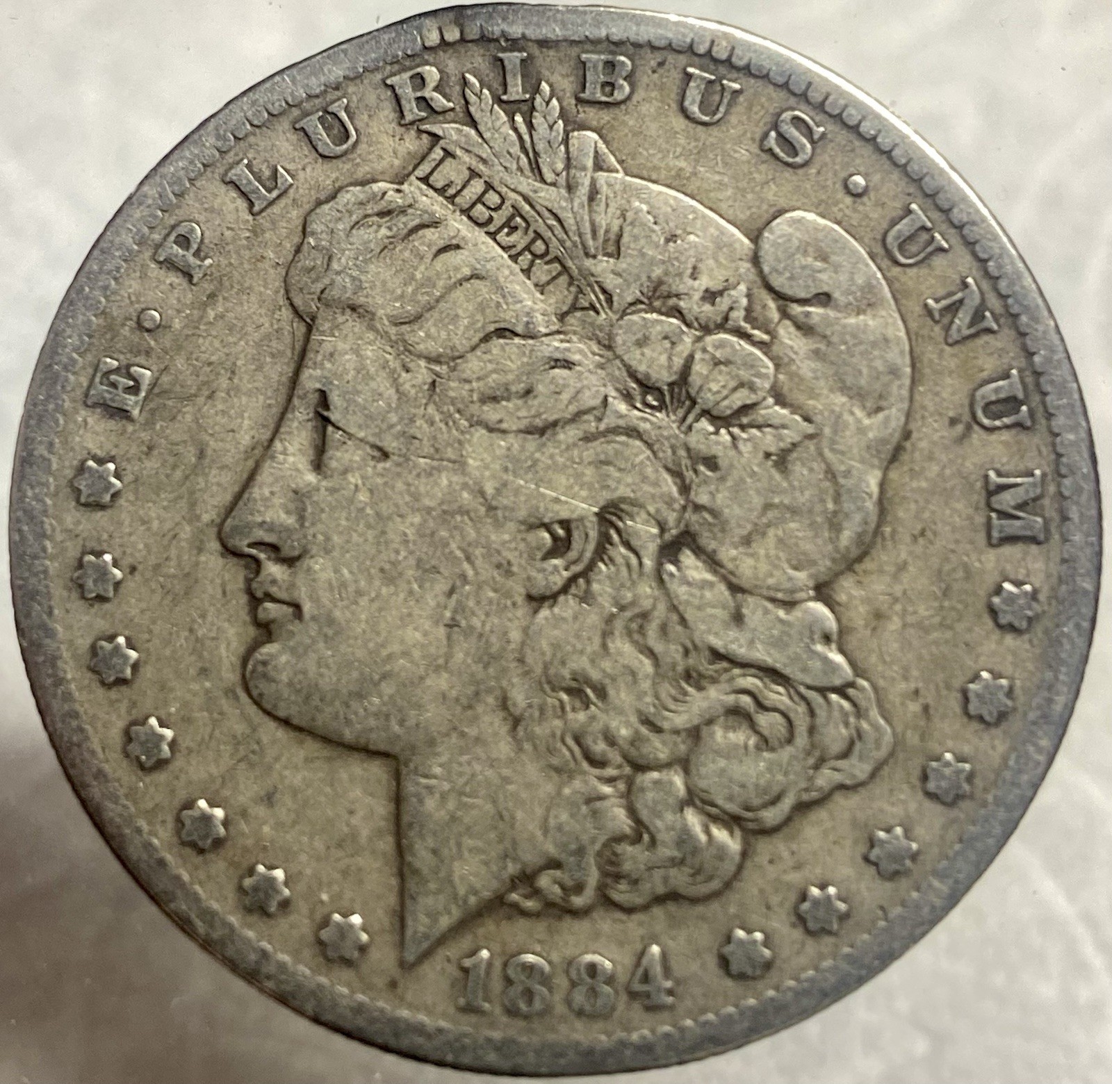 1884 S Silver Morgan Dollar Better Date Lower Mintage 3,200,000 Genuine US Coin