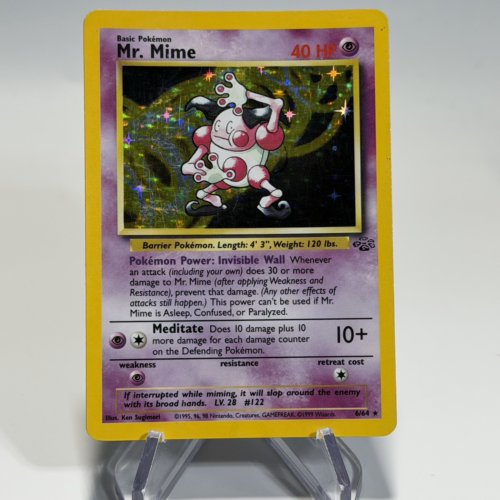 MR. MIME 1999 Pokemon Jungle Set Rare Holo POKÉMON 6/64 MR. MIME 1999 Pokemon Jungle Set Rare Holo POKÉMON 6/64