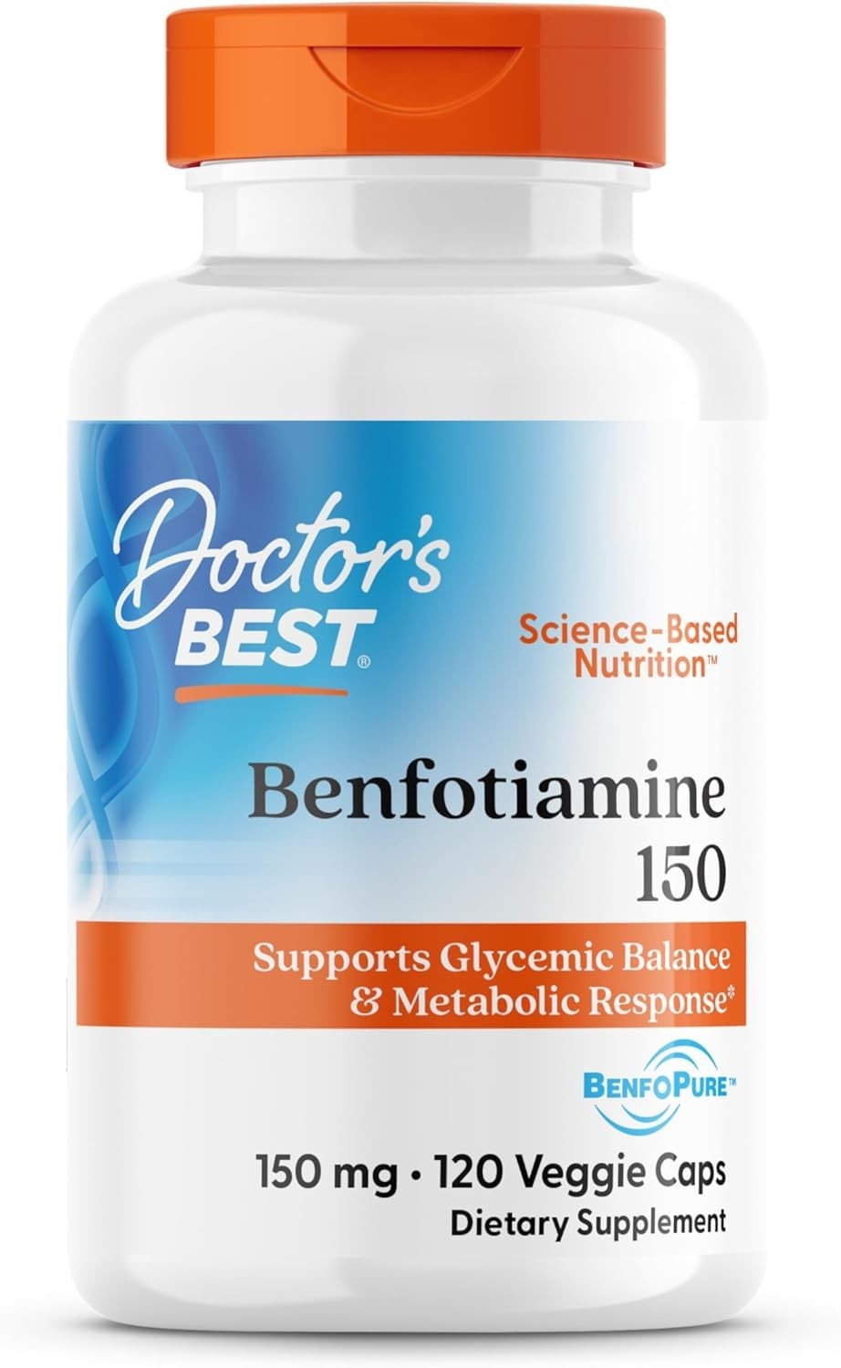 Doctor\'s Best Benfotiamine 150mg Fat Soluble Vitamin B-1 120 Vegetarian Capsules Doctor\'s Best Benfotiamine 150mg Fat Soluble Vitamin B-1 120 Vegetarian Capsules