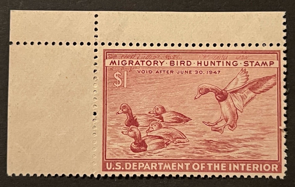 Travelstamps: 1946 US Duck Stamps Scott #RW13 - $1 Mint MNH OG
