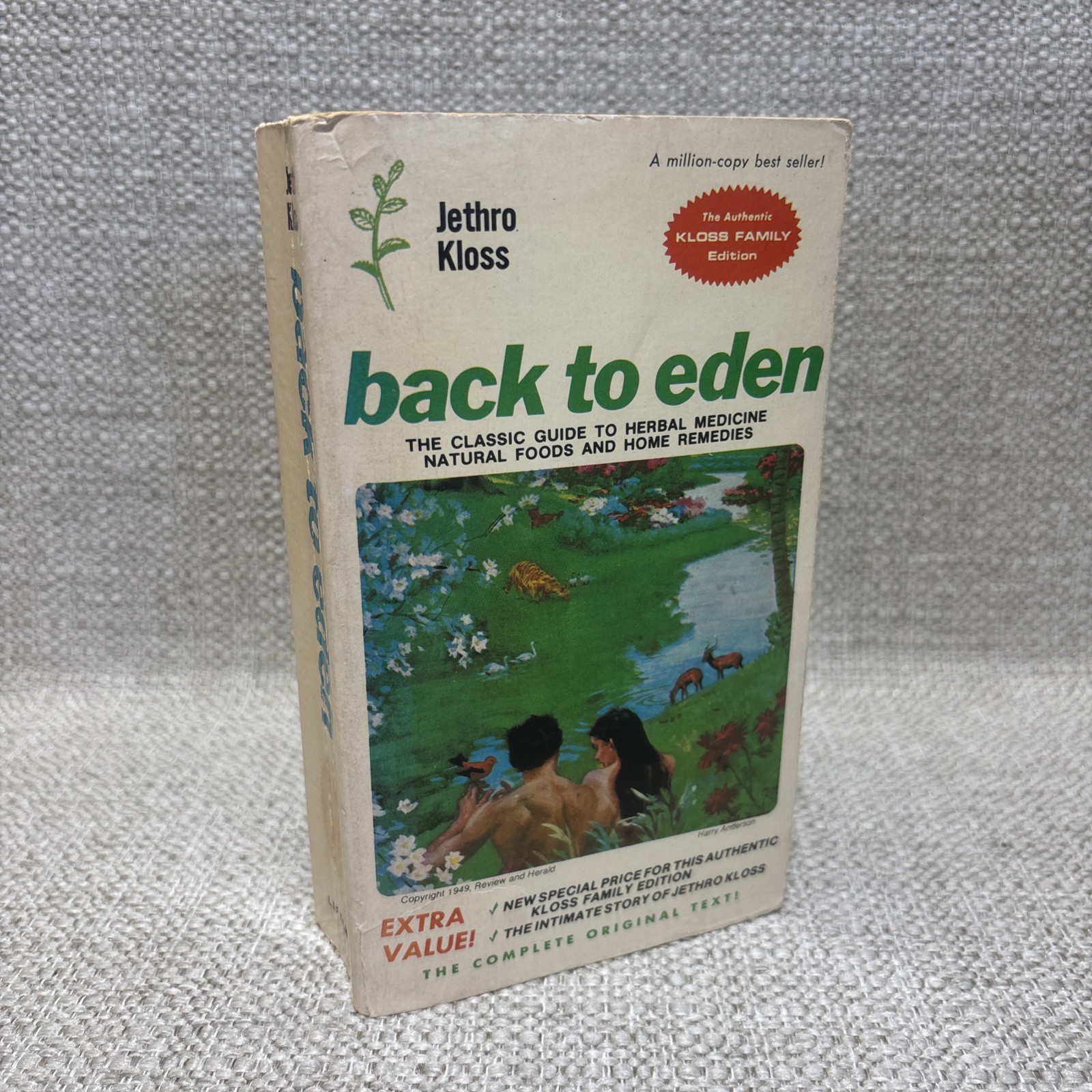 BACK to EDEN by Jethro Kloss The Authentic KLOSS Family Edition 1975 5th Edition