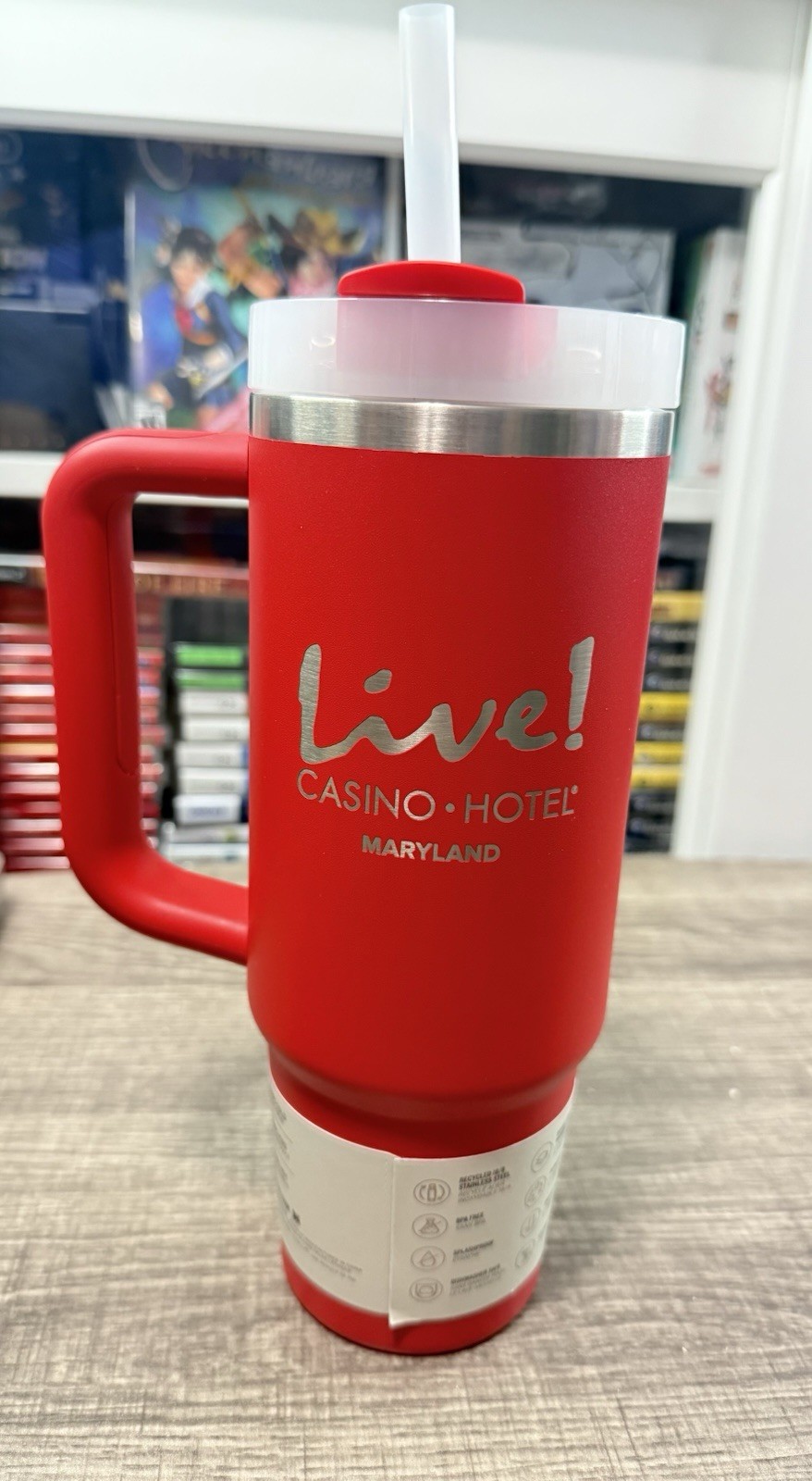 Stanley Maryland Live Promotional Quencher H2.0 Flowstate Tumbler 30 OZ Red New