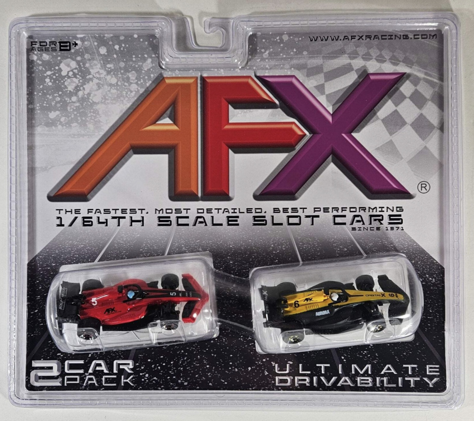NEW AFX 22106 Formula F1 Two-Pack Mega G+ HO Slot Cars ***