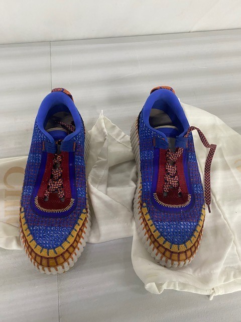 Chloe Nama Sneaker Abyssal Blue/Brown/White Colored Size 38W