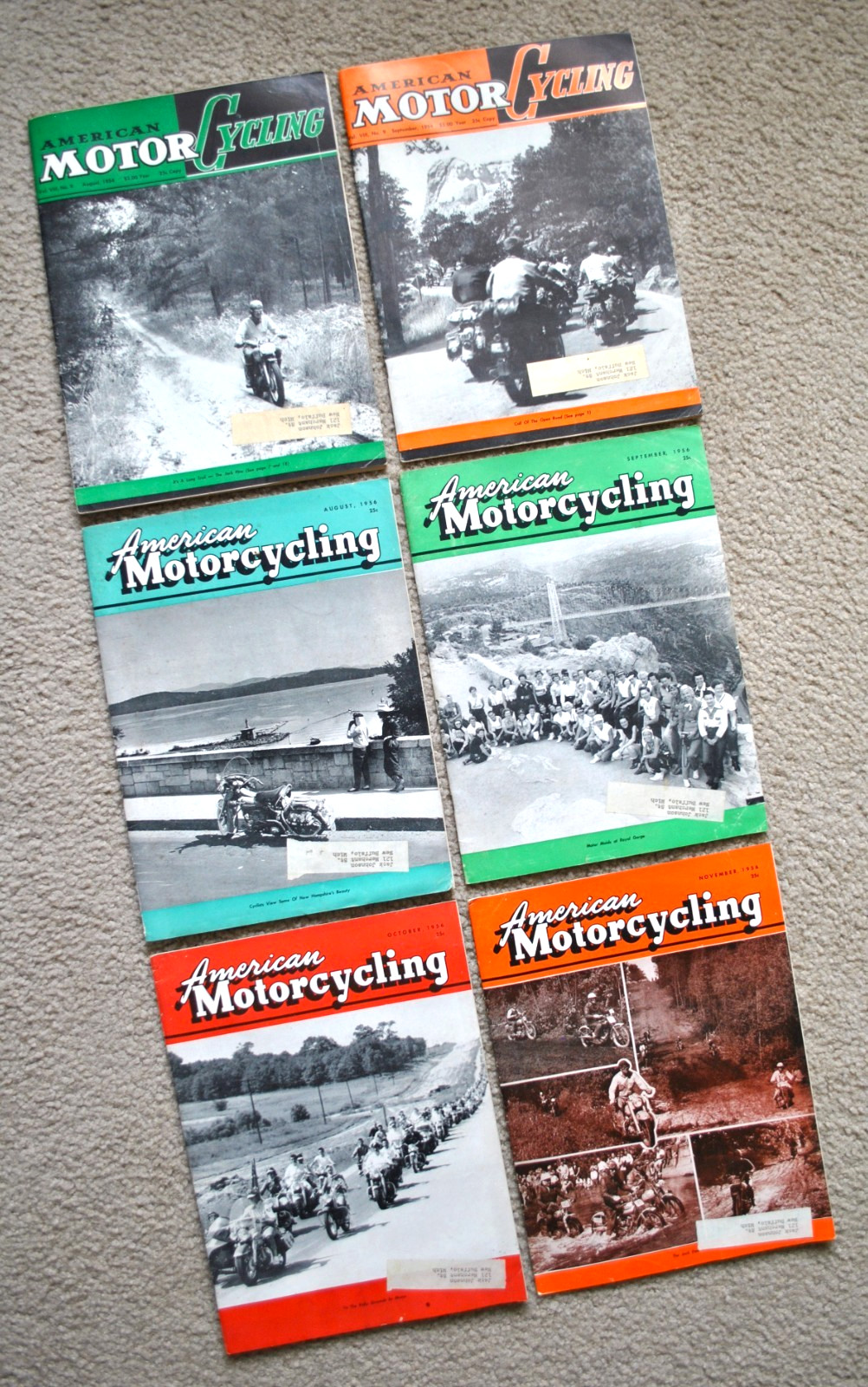 1954-56 American Motorcycling Magazine Racing Harley BSA BMW Norton Triumph AJS