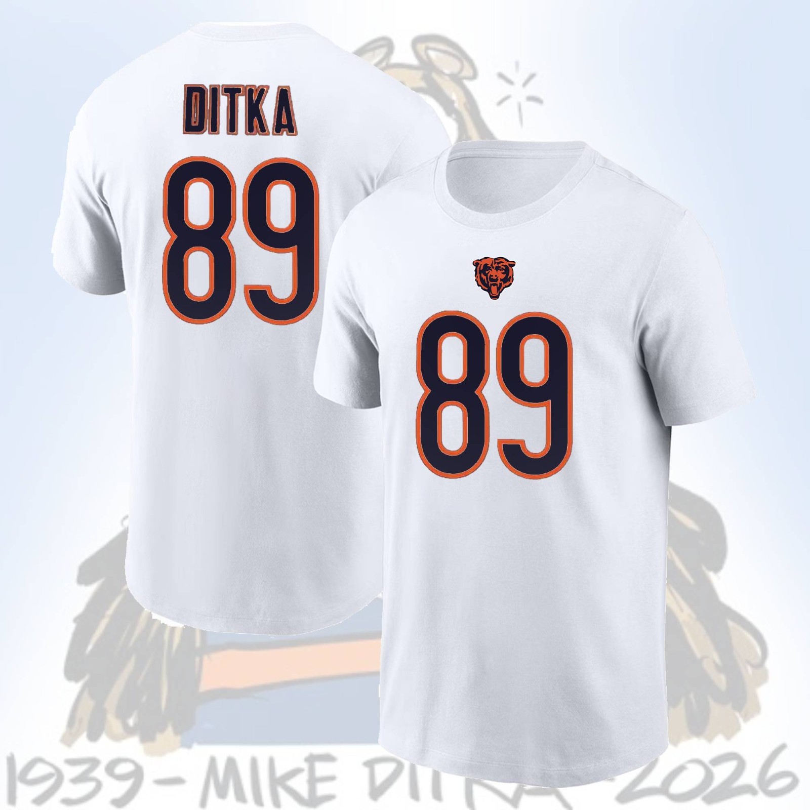 HOT - RIP 1939-2026 Mike Ditka #89 Chicago Bears Thankyou Name & Number Fan Look