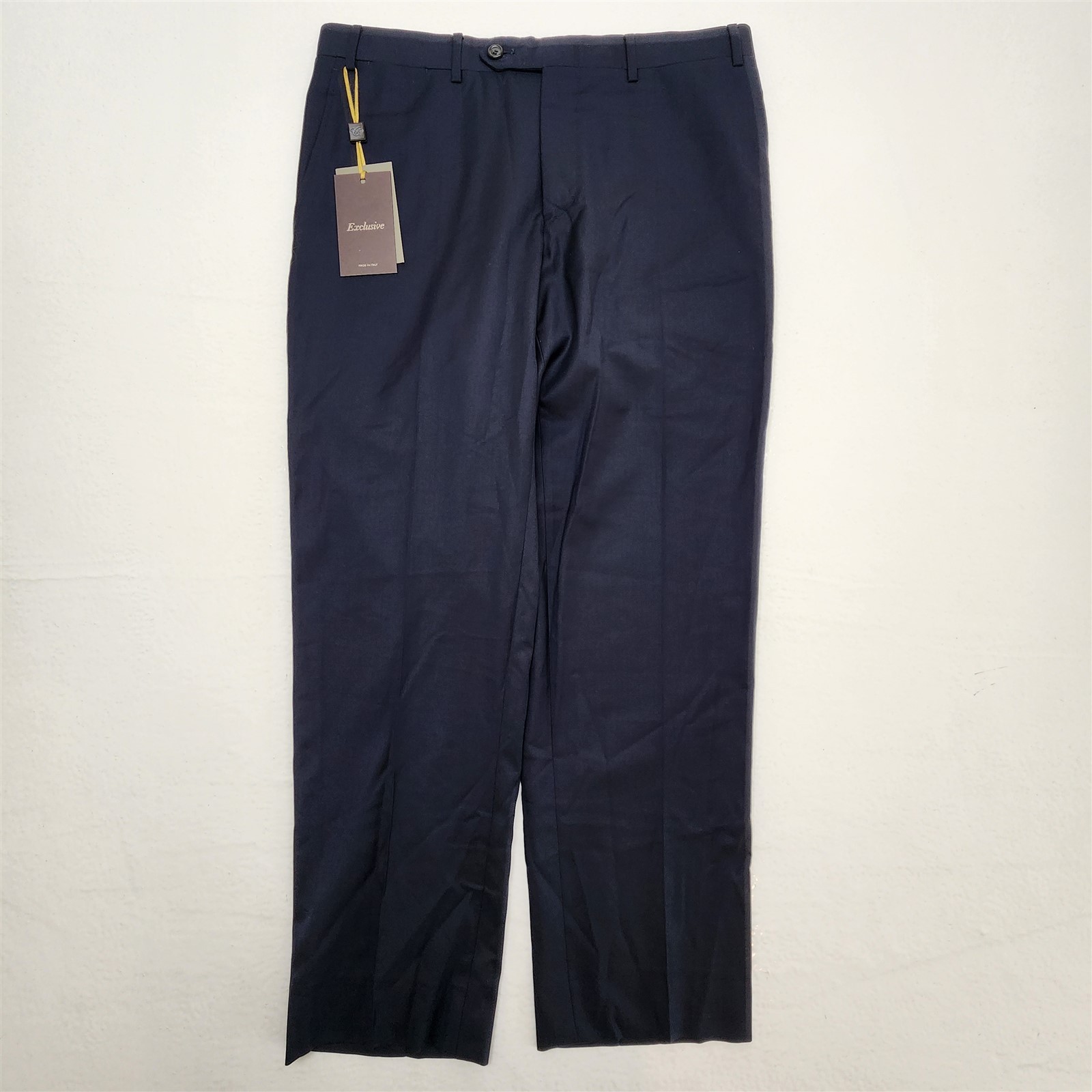 NEW Canali 1934 Exclusive 32x28 Navy Super 150\'s Wool Italy Trousers Mens Pants NEW Canali 1934 Exclusive 32x28 Navy Super 150\'s Wool Italy Trousers Mens Pants