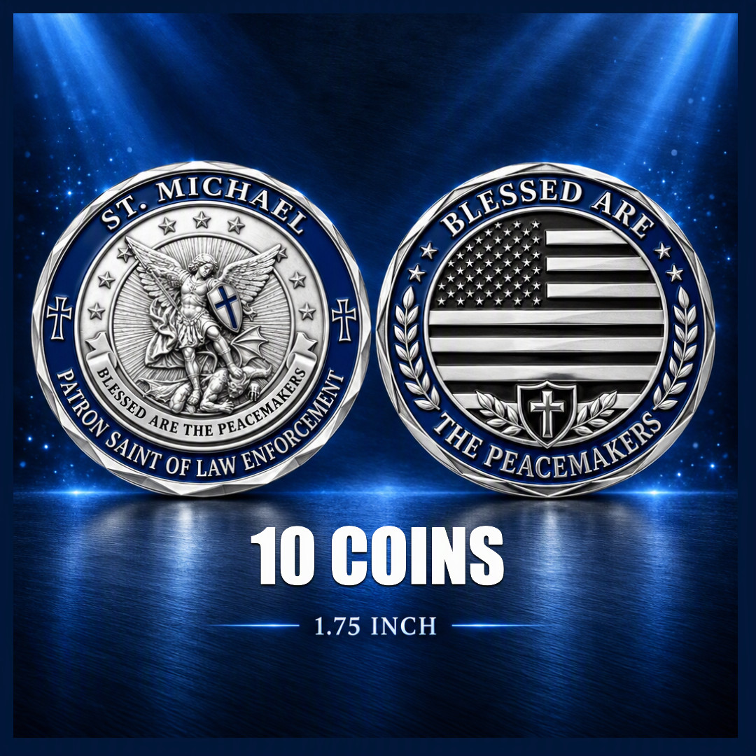 10X Police St Michael Patron Saint Of Law Enforcement Peacemakers Challenge Coin