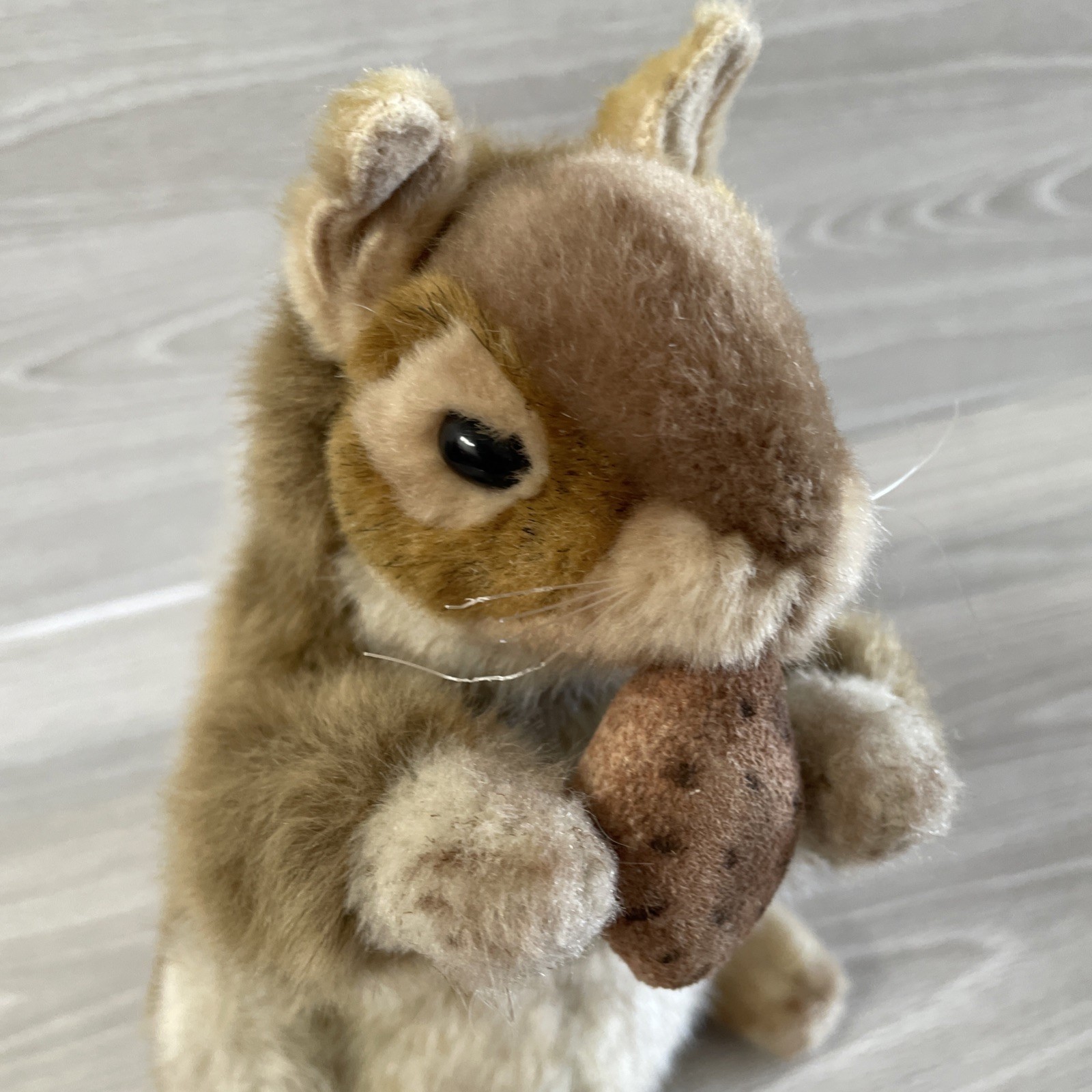 HANSA TOYS Brown Squirrel Nut Stuffed Animal Plush Realistic Lifelike Vtg 2004