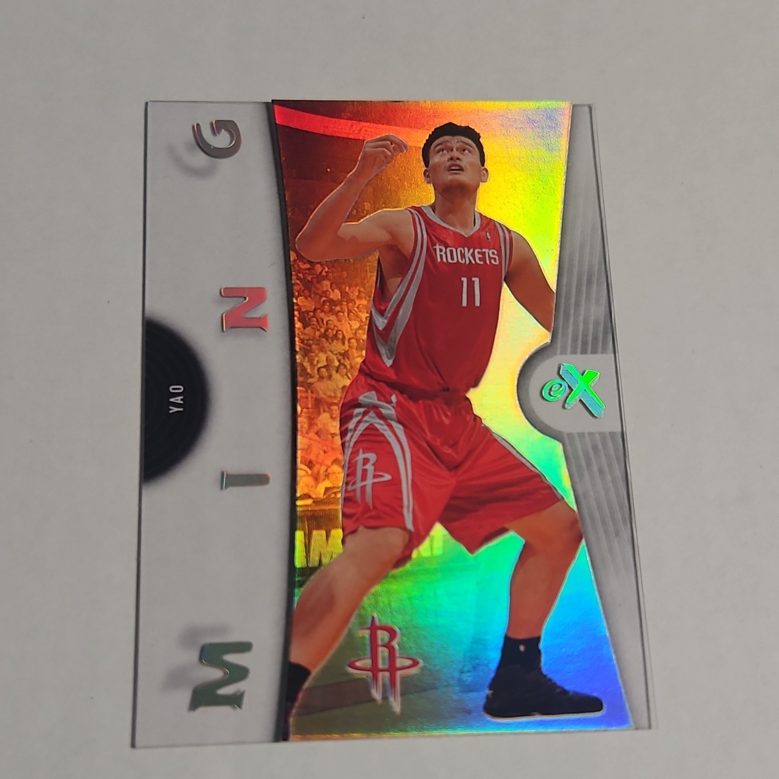 2006-07 Fleer EX Yao Ming #14 Houston Rockets Clear Acetate Premium Card HOF