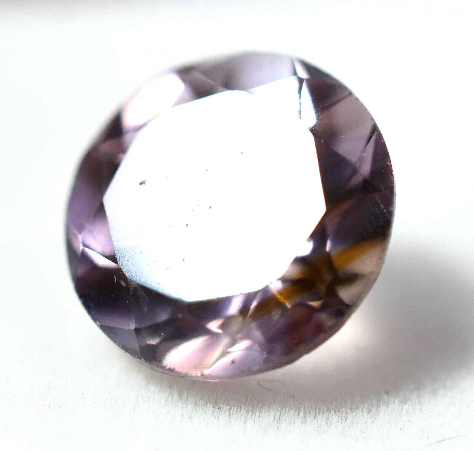 2.35 Ct Natural Purple Brazilian Amethyst GGL Certified Round Cut Treated Gem