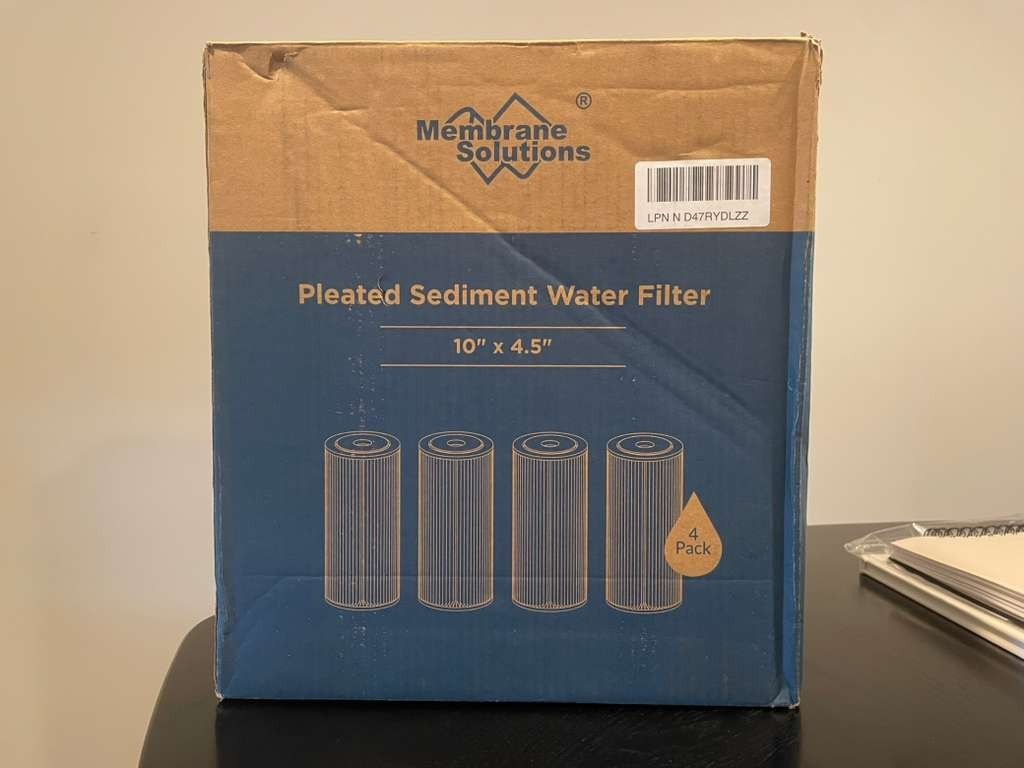 Membrane Solutions 4 Pack Pleated Sediment Water Filter 10x4.5 20 Micron Membrane Solutions 4 Pack Pleated Sediment Water Filter 10x4.5 20 Micron