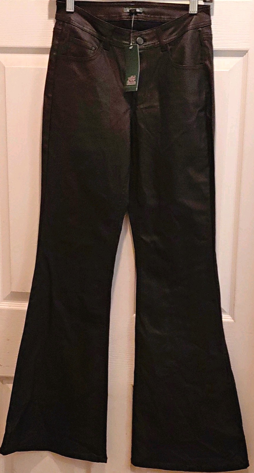 Wild Fable Women\'s Black Faux Leather Pants Regular Fit Size XS Black/2M1ZW3
