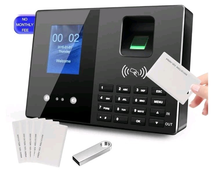 T200 Employee Fingerprint Time ClockRFID Badge Punch (No Cards)