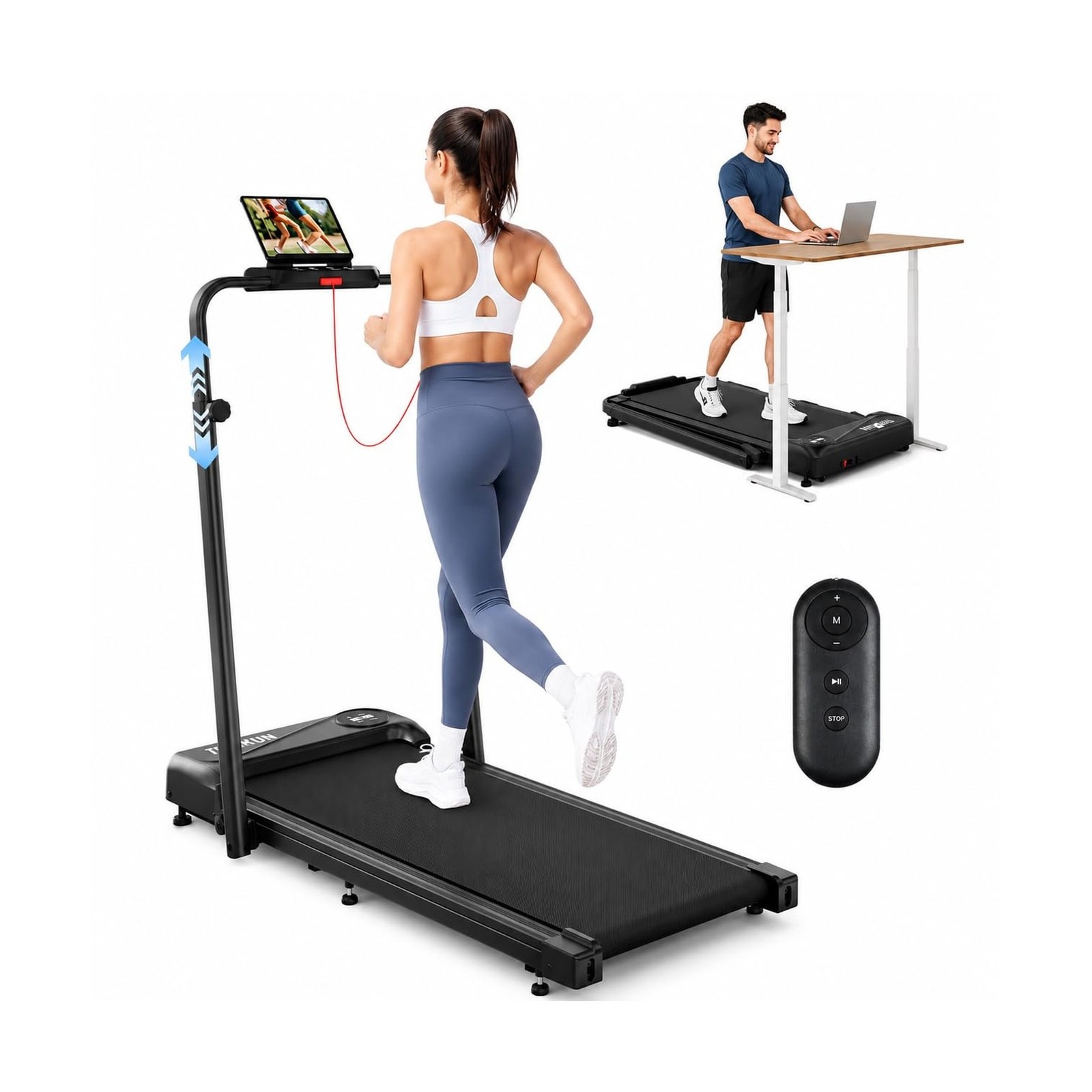 THERUN THERUN Walking Pad Treadmill Carbon Black THERUN THERUN Walking Pad Treadmill Carbon Black