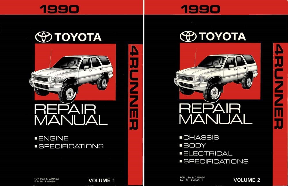 1990 Toyota 4-Runner Factory Shop Service Manual 1990 Toyota 4-Runner Factory Shop Service Manual