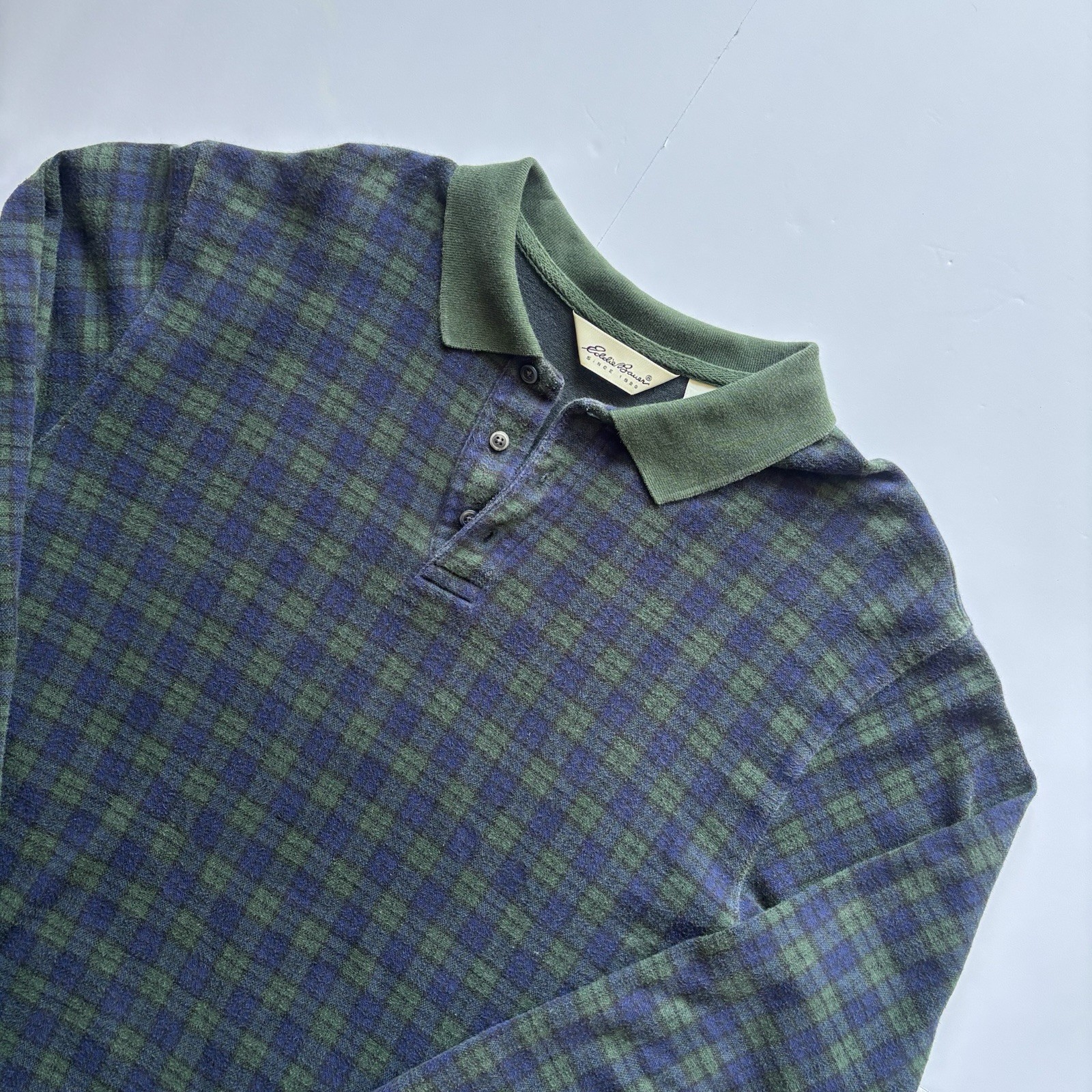 Vintage 90s Eddie Bauer Tartan Plaid Long Sleeve Rugby Polo Shirt Vintage 90s Eddie Bauer Tartan Plaid Long Sleeve Rugby Polo Shirt