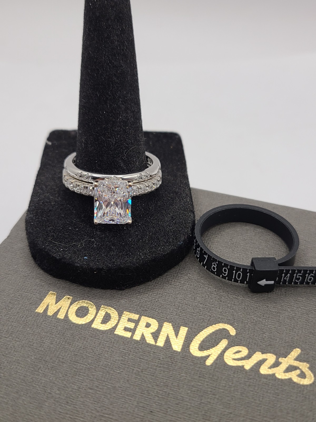 Modern Gents The Amelia & The Shay Engagement Rings Set S925 sz 11