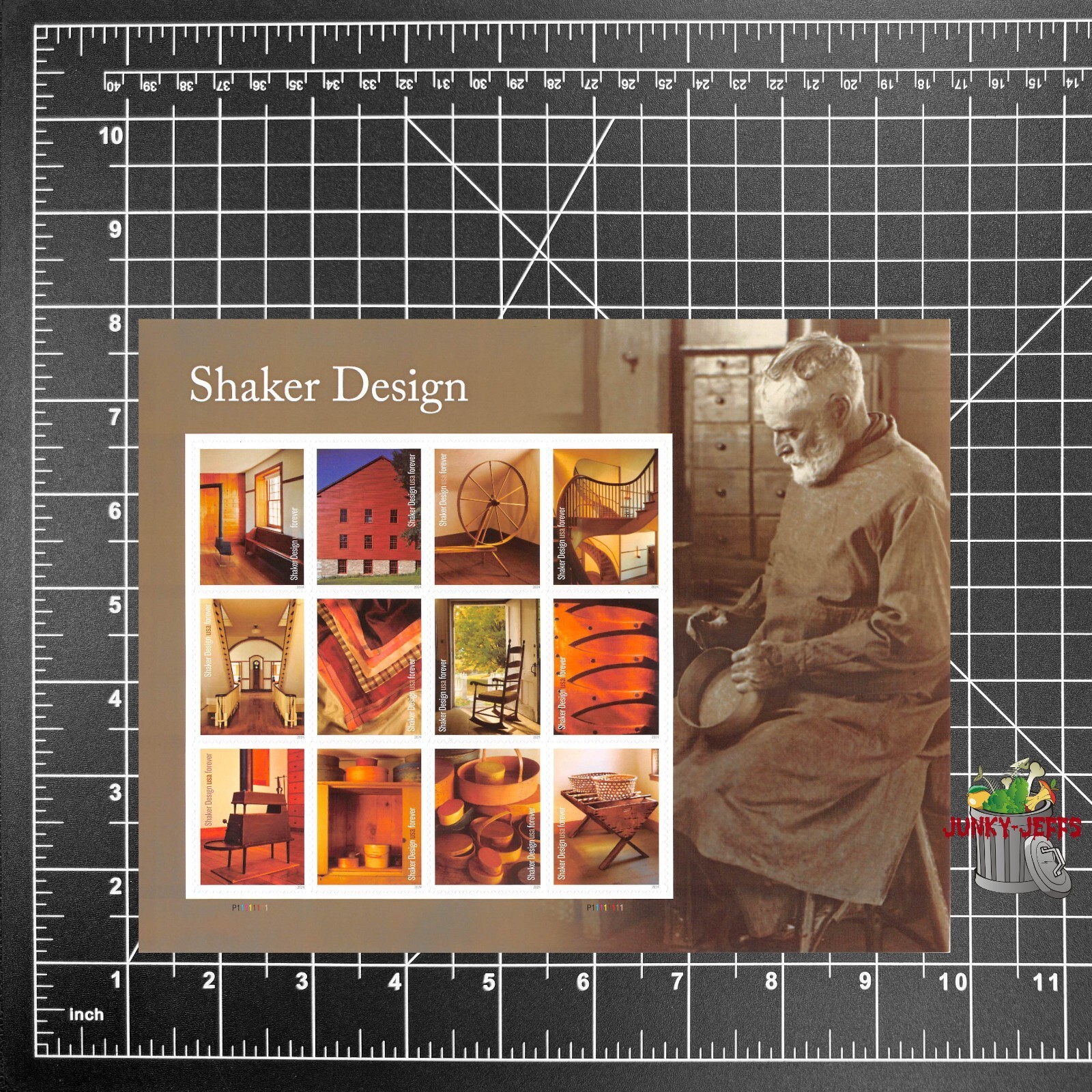 2024 USPS SHEET OF 12 FIRST CLASS LETTER STAMPS SHAKER DESIGN 78¢
