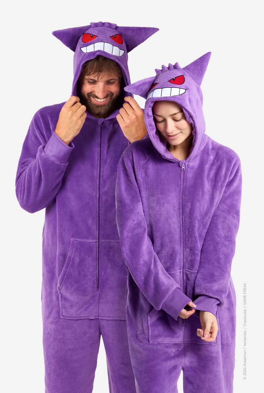 Adult Gengar Hooded Jumpsuit Comfy Polyester Costume Pokemon Unisex Large NWT Adult Gengar Hooded Jumpsuit Comfy Polyester Costume Pokemon Unisex Large NWT