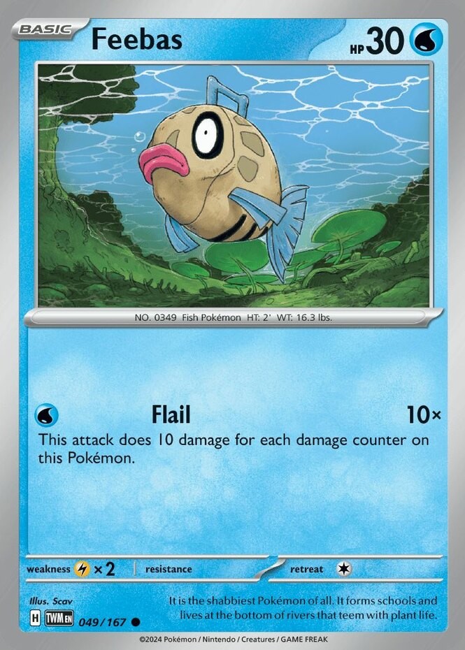 Feebas - 049/167 - Common (Lp) Twilight Masquerade - Water Pokémon