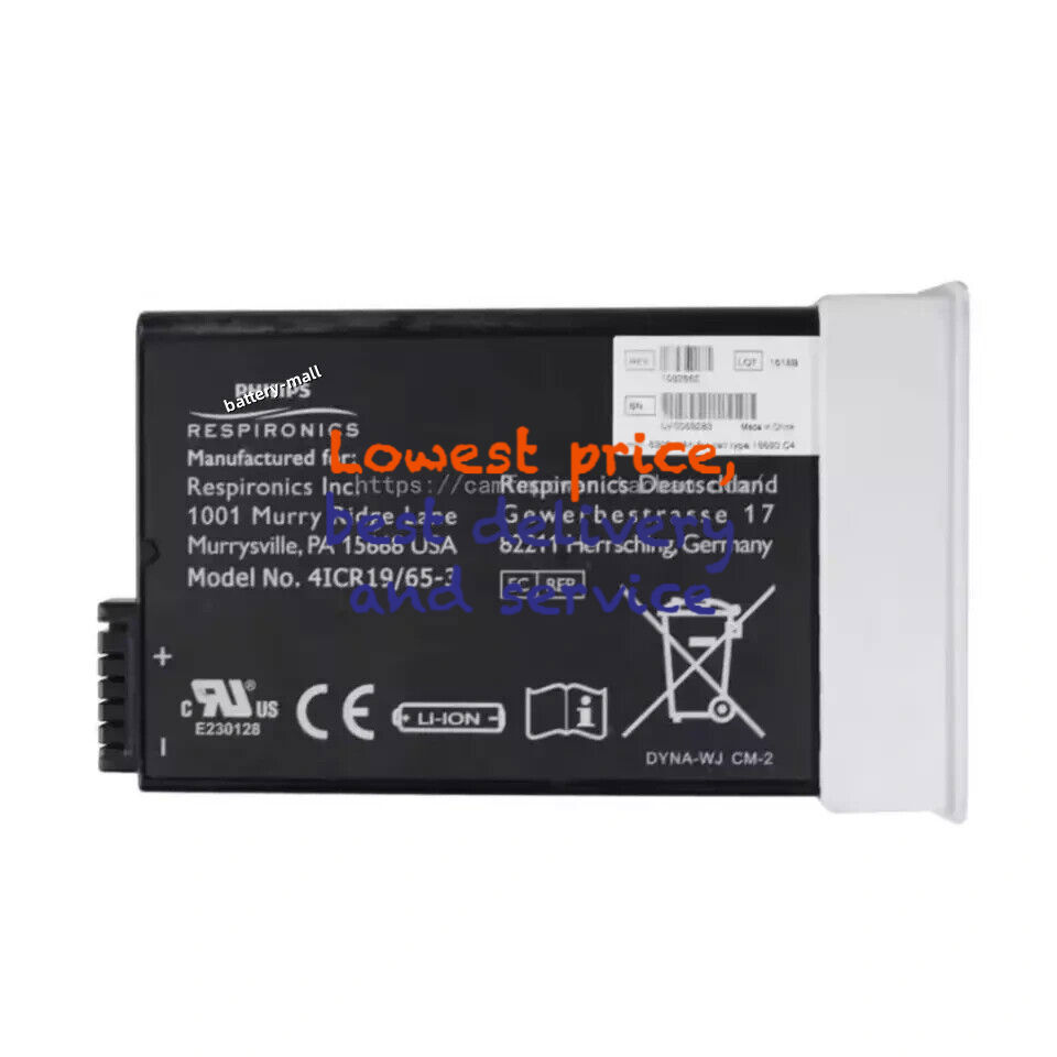 New Genuine REF 1082662 Battery for Philips Respironics Simply Go 4ICR19/66-3