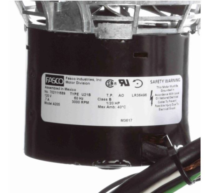 Fasco Motors Fasco A205 Lennox Furnace Exhaust Venter Blower