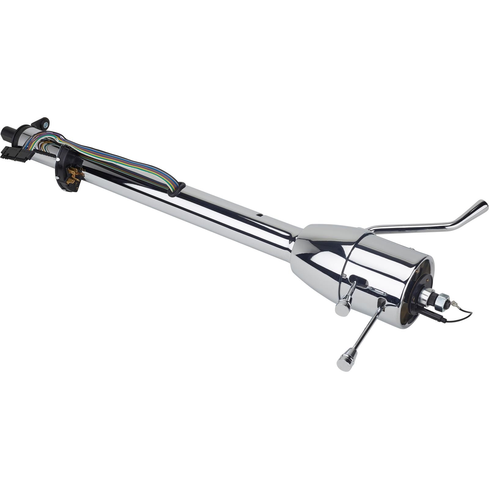 Tilt/Shift Steering Column, Chrome, Fits Chevy Passenger Car 1955-56