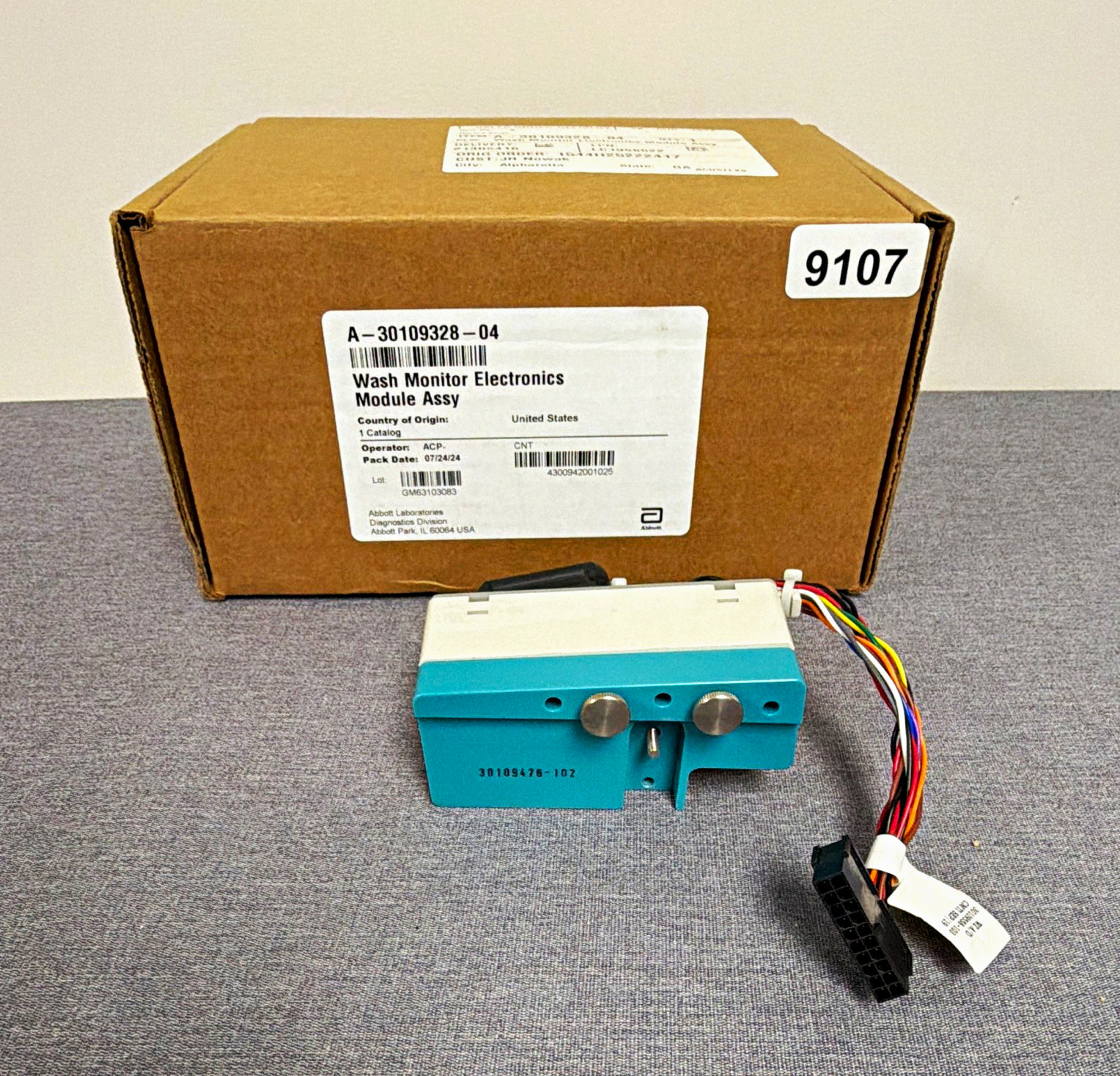 Abbott Wash Monitor Electronics Module Assy Module A-30109328-04 (9107) Abbott Wash Monitor Electronics Module Assy Module A-30109328-04 (9107)
