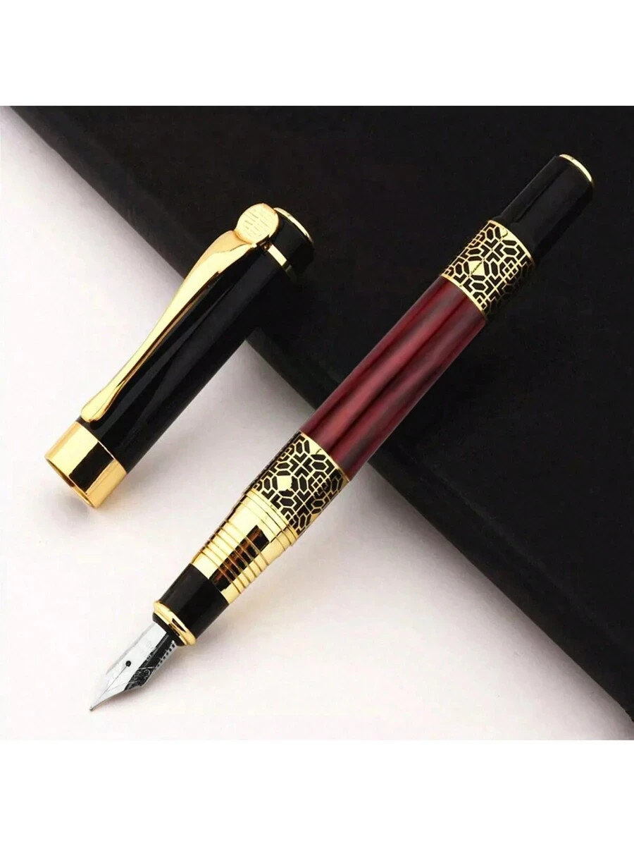 2pc Vintage Fountain Pen Set Fine Nib +100 Ink Cartridges Business Gift 2pc Vintage Fountain Pen Set Fine Nib +100 Ink Cartridges Business Gift