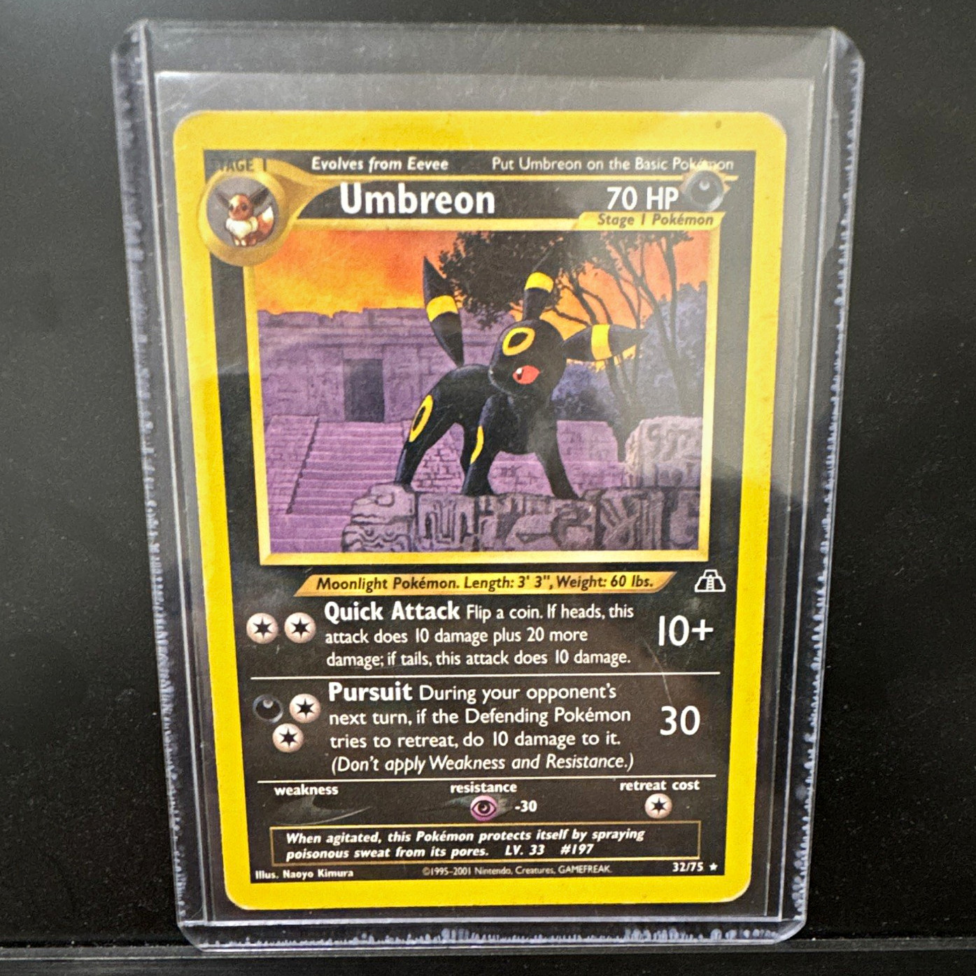 The Pokemon Company Umbreon 32/75 Neo Discovery Rare Regular English 70 HP 2001 The Pokemon Company Umbreon 32/75 Neo Discovery Rare Regular English 70 HP 2001