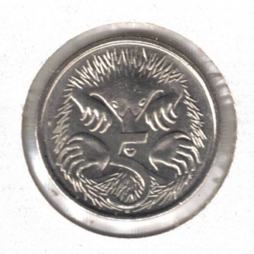 2017 AUSTRALIA Brillant Uncirculated Five Cent QEII & Echidna Coin