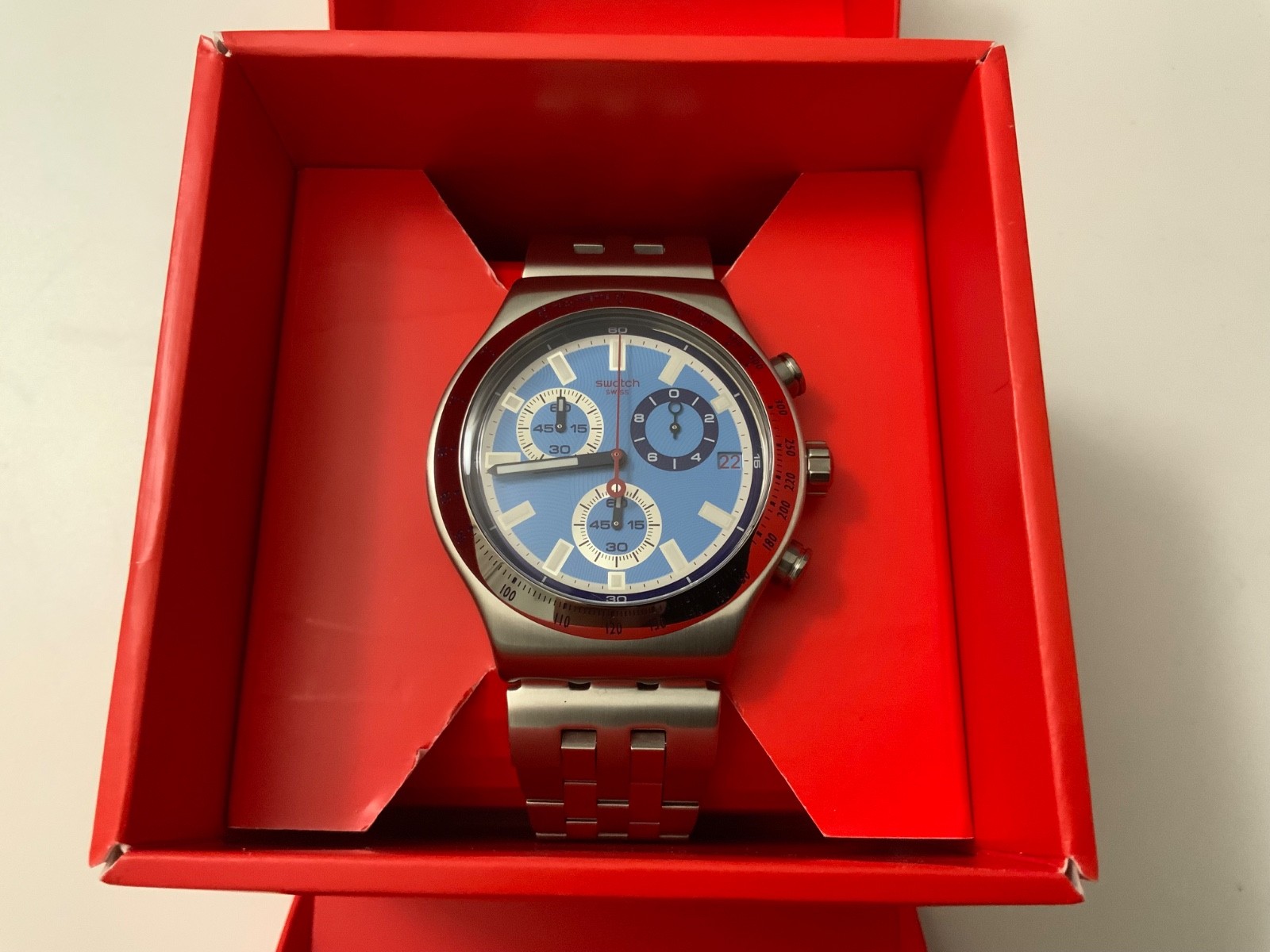 SWATCH MIDDAY IN THE MIRROR YVS541G Quartz Chronograph Swiss Made Watch SWATCH MIDDAY IN THE MIRROR YVS541G Quartz Chronograph Swiss Made Watch