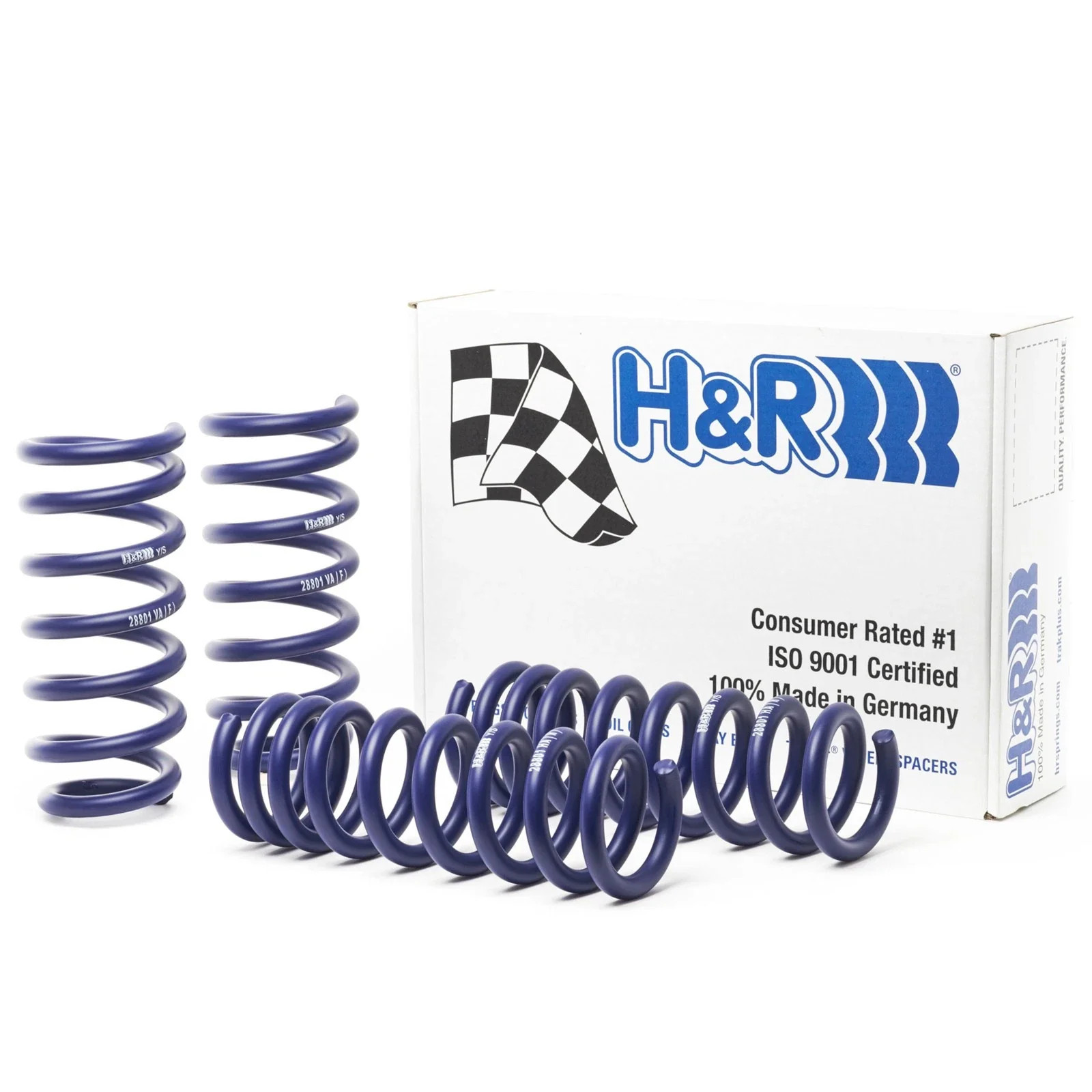 H&R 28801-1 Lowering Front Rear Springs for 2014-19 Maserati Ghibli M157 3.0 2WD