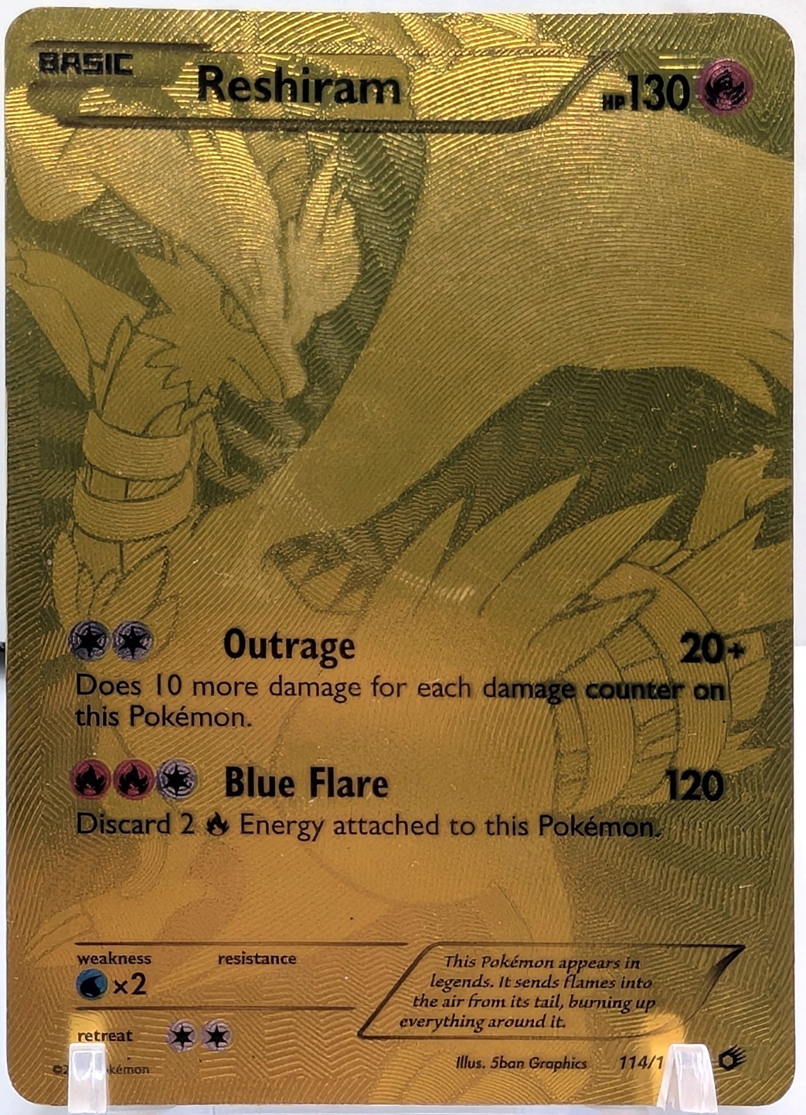 Legendary Treasures Reshiram 114/113 Secret Rare Pokemon Legendary Treasures Reshiram 114/113 Secret Rare Pokemon
