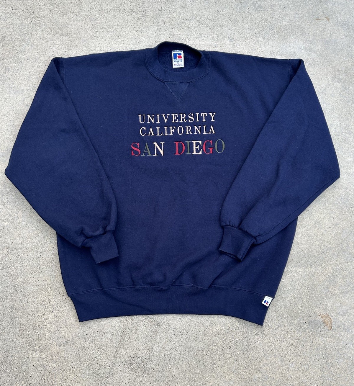 Vtg Russell Athletic UCSD University California San Diego Sweatshirt Mens XL USA