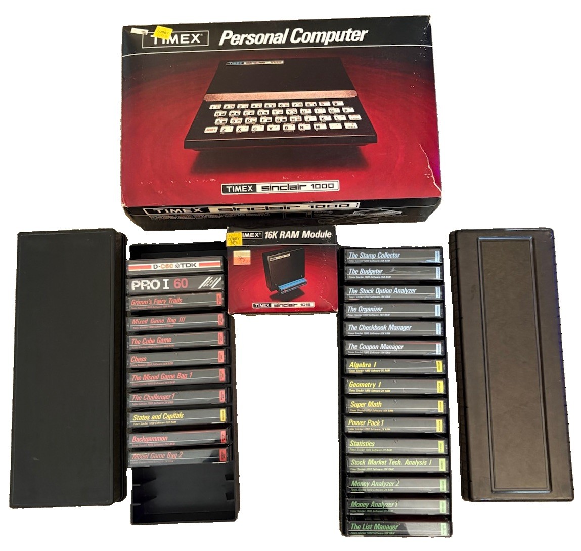 Timex Sinclair 1000 Home Computer w/ 1016 16K RAM Module & Software Cassettes Timex Sinclair 1000 Home Computer w/ 1016 16K RAM Module & Software Cassettes