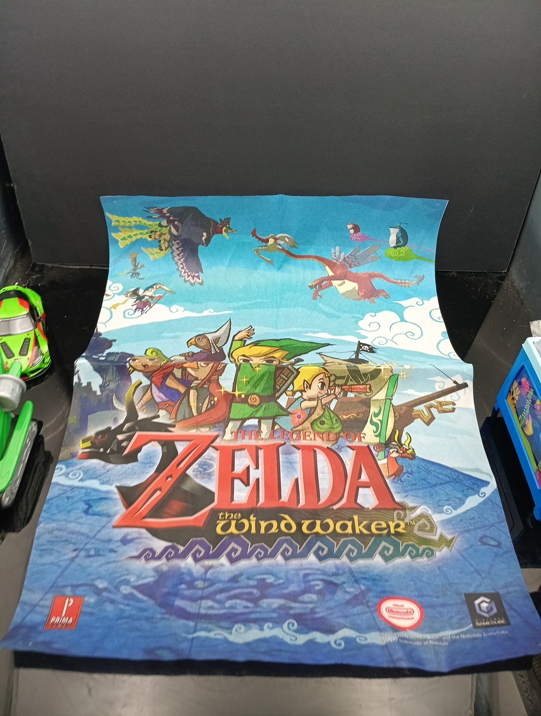 2002 Legend of Zelda Windwaker Promotional Tapestry  20.5x15