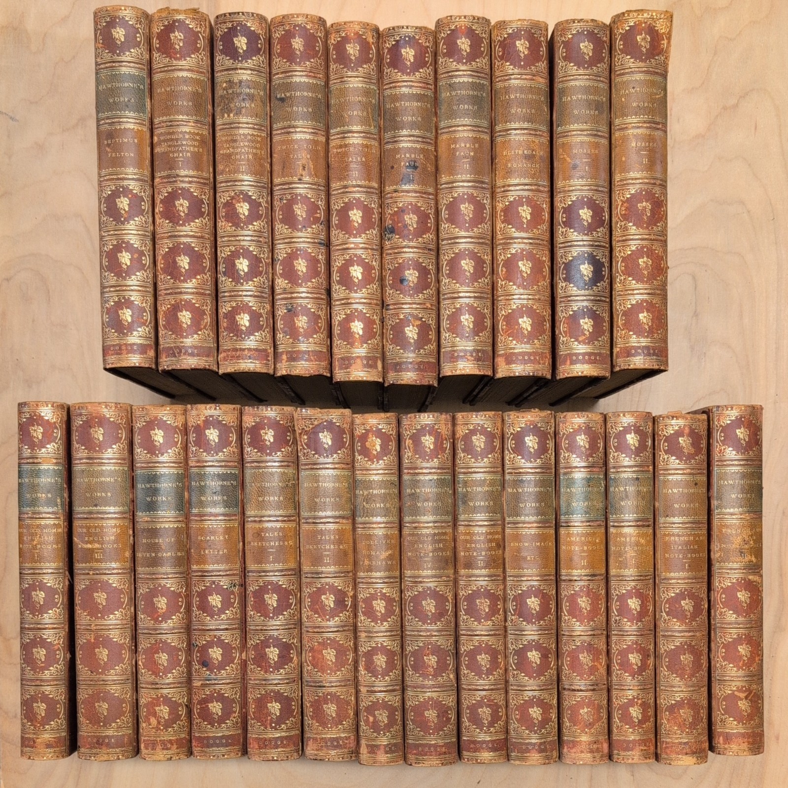 The Complete Works of Nathaniel Hawthorne Wayside Edition 24 volumes