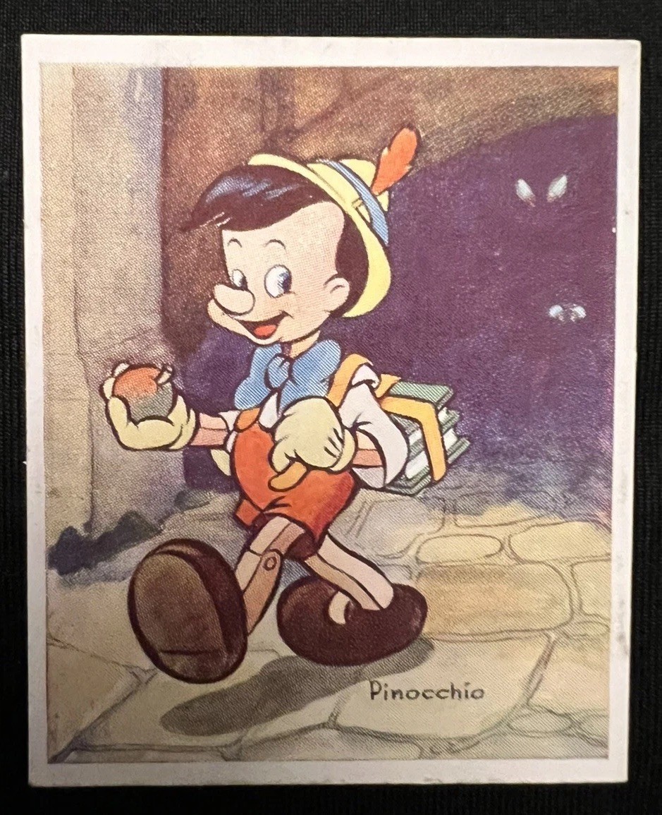 1939 BARRATT PINOCCHIO *ROOKIE CARD* FAIRY TALES WALT DISNEY POP 0 NM