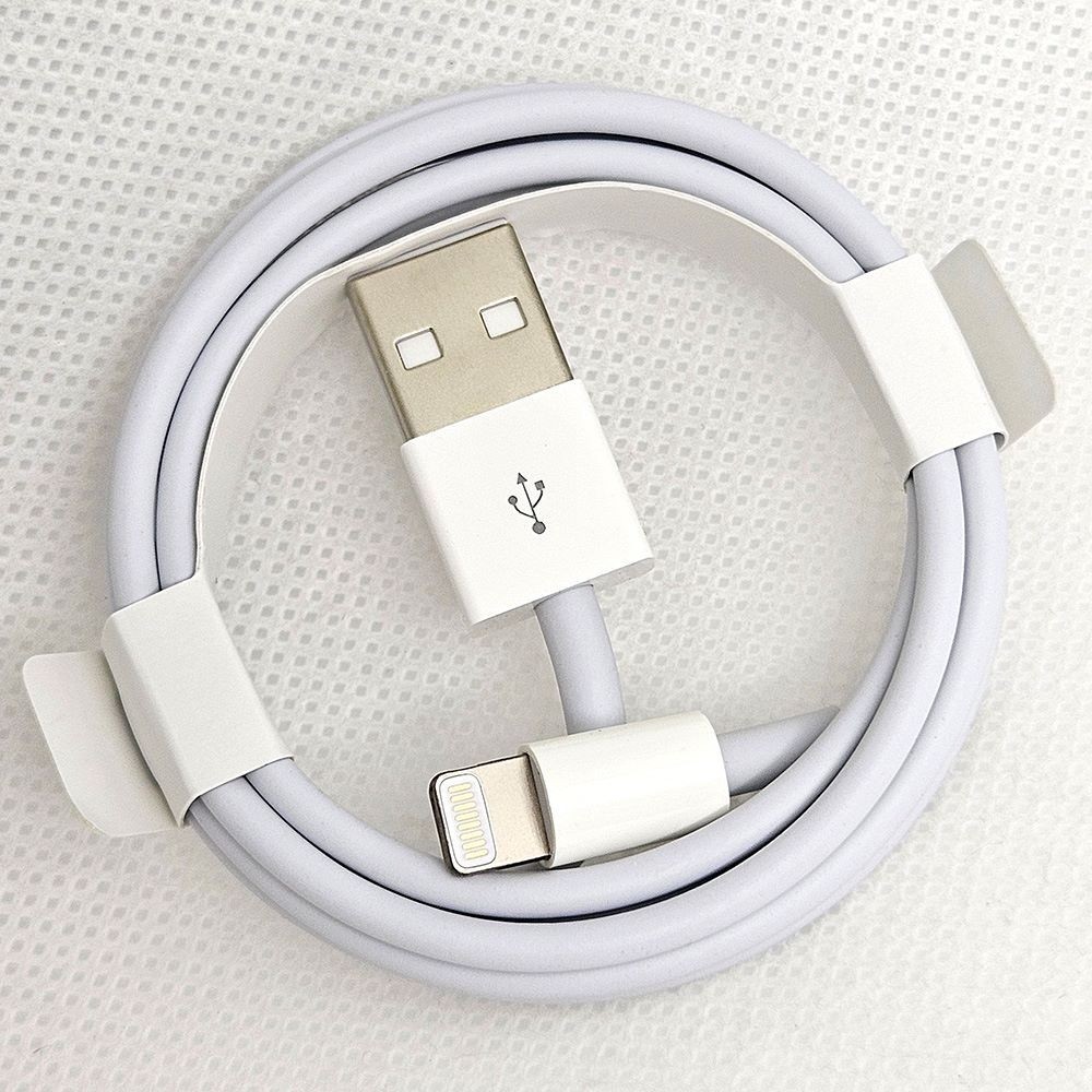 Genuine APPLE Lightning USB Cable 3.3ft (1M) for IPhone X, 12, 13, 14, PRO MAX Genuine APPLE Lightning USB Cable 3.3ft (1M) for IPhone X, 12, 13, 14, PRO MAX