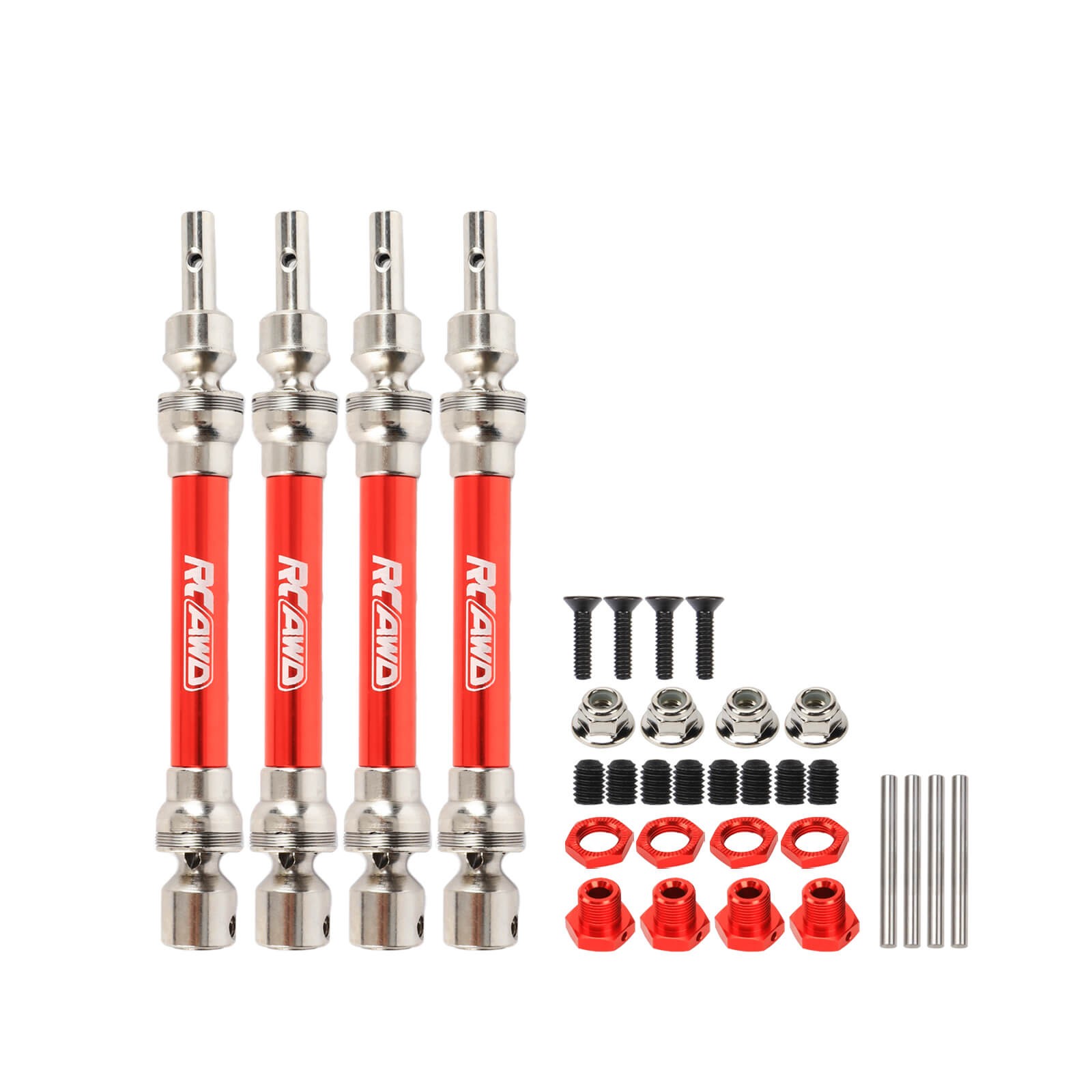 RCAWD 4PCS Slider Front & Rear Drive Shaft For 1/8 Arrma Typhon 550 MEGA 3S BLX