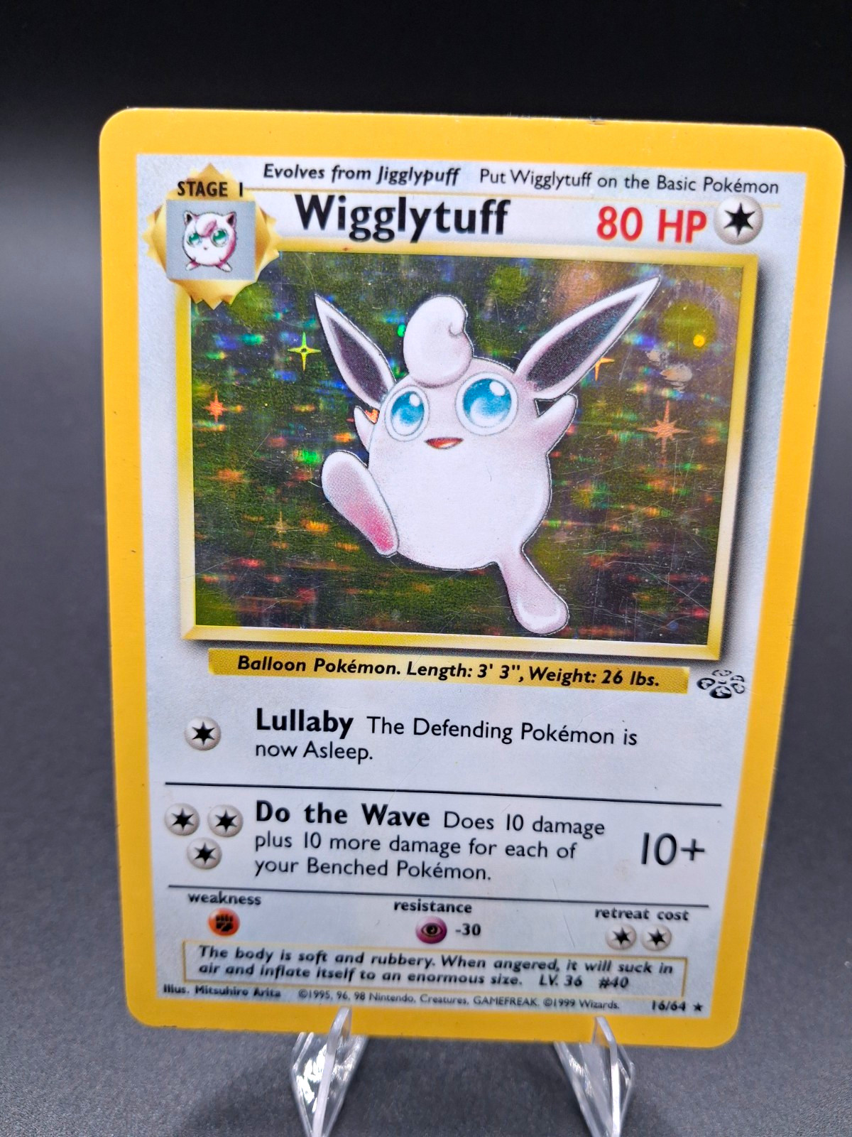 Wizards of the Coast Wigglytuff 16/64 Holo Rare Jungle Unlimited 1999 English