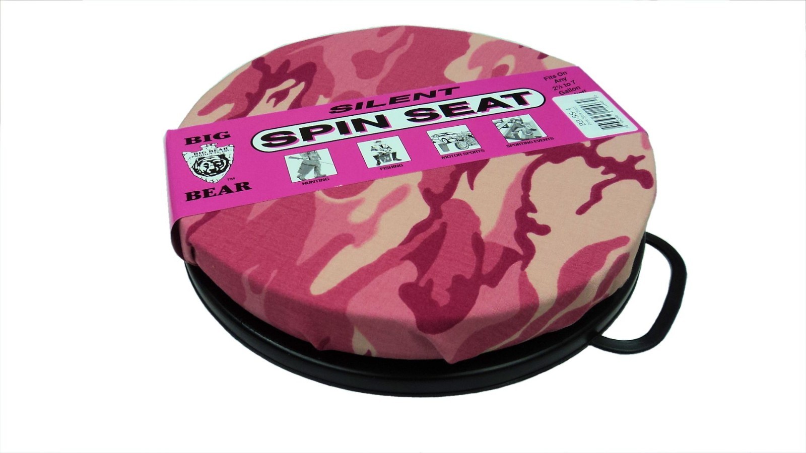Big Bear Silent Spin Seat for 2.5-7 gal. Bucket, Pink (Fishing/Hunting) #BB-SS-4 Big Bear Silent Spin Seat for 2.5-7 gal. Bucket, Pink (Fishing/Hunting) #BB-SS-4